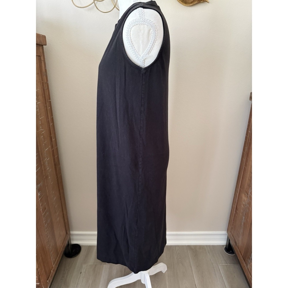 Everlane Black Sleeveless Weekend Tank Dress Midi Minimalist Basic‎ Size S - Picture 2 of 8